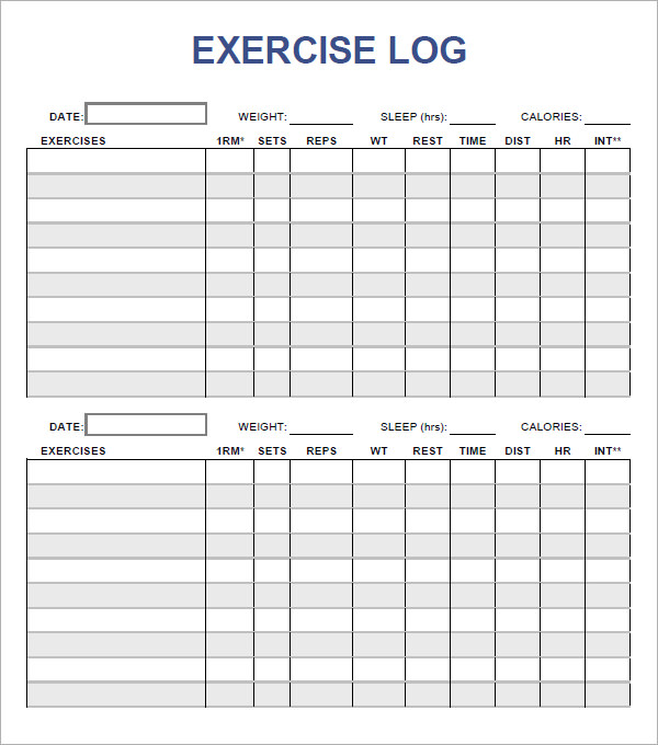 30 Minute Gym Workout Log Book Pdf for Women