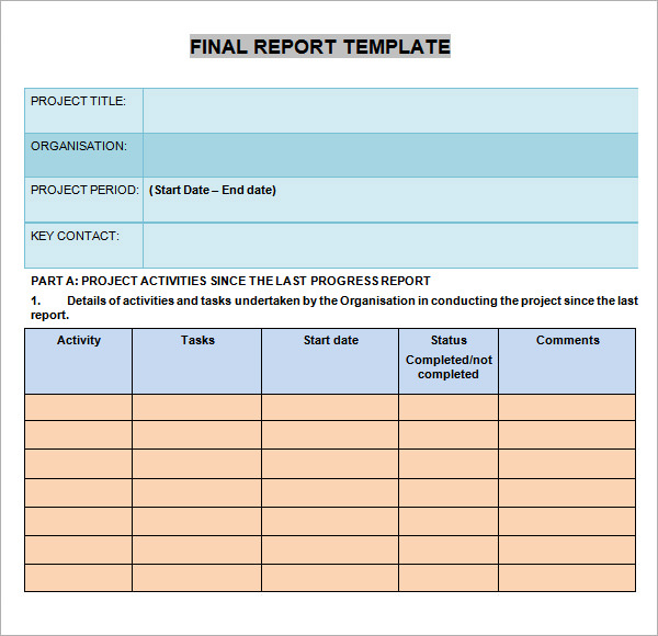Free Progress Report Templates Elementary Free Software and Shareware