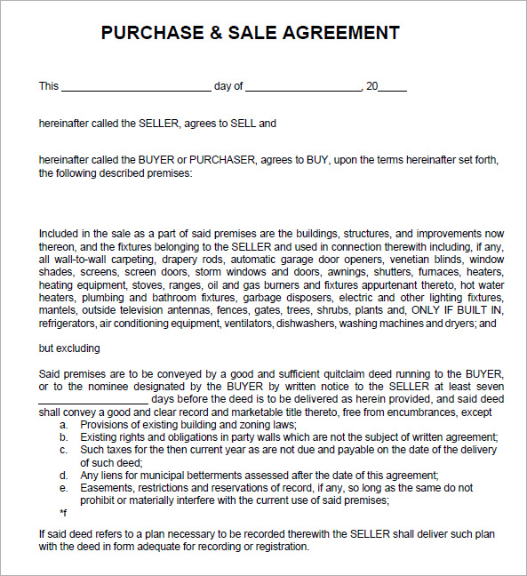 Sale Of Business Contract Template Free