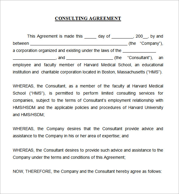 Consulting Agreement 7 Free Pdf Doc Download