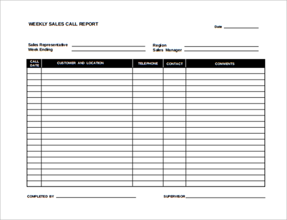 Customer Visit Report Template Free Download