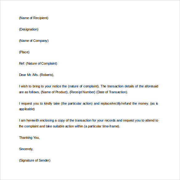 FREE Sample Complaint Letter Templates In Google Docs MS Word