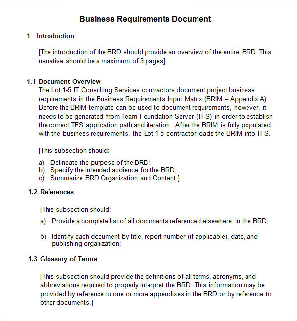 Sample Business Requirements Document 6 Free Documents In PDF Word