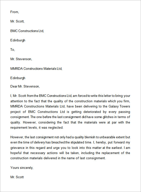 10-formal-letter-format-for-complaint-latest-format-kid