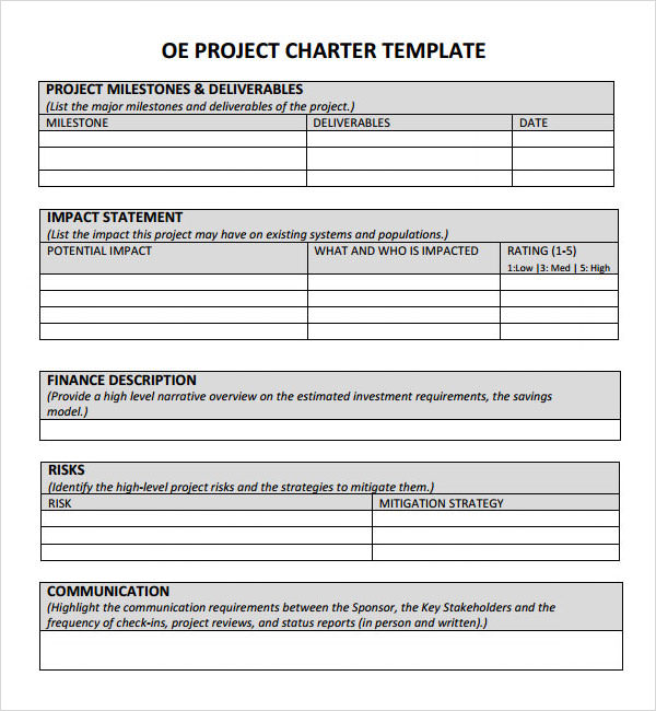 Project Charter - 7+ Free PDF , DOC Download | Sample ...