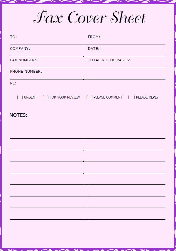 Sample Cover Sheet Template 9 Free Documents Download In Word PDF
