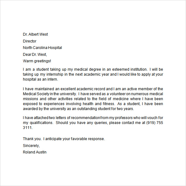 Application letter for university teaching position