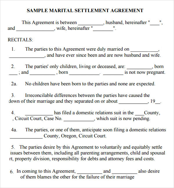 Marriage Contract Template 7 Download Free Documents In PDF Word