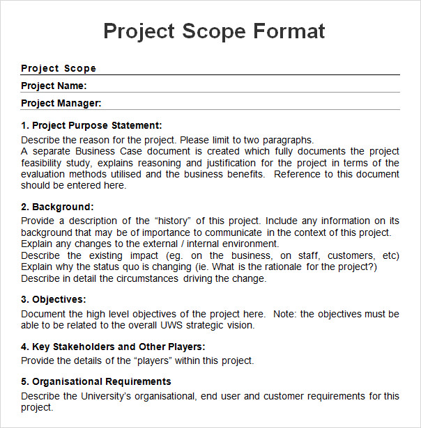 A Sample Template for Project Charters