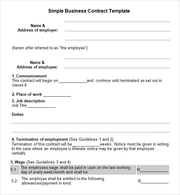 Business Partnership Contract Template Free