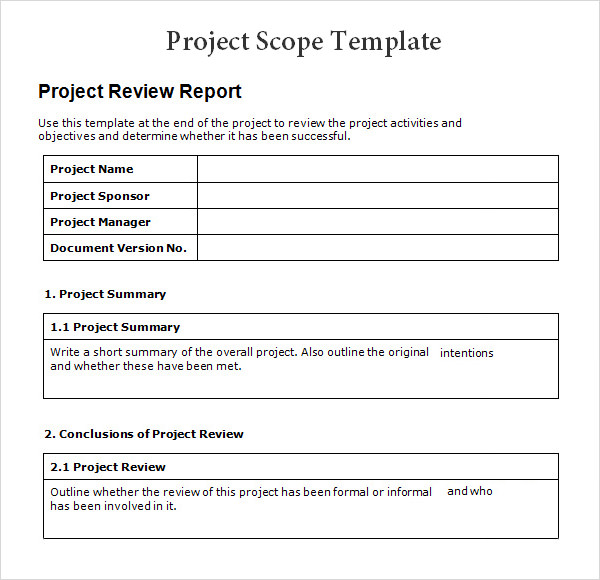 Project 7+ Free Download for Word , Pdf