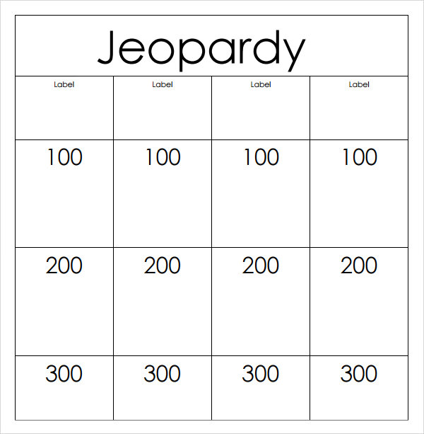 jeopardy template