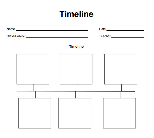 Free blank history timeline template word