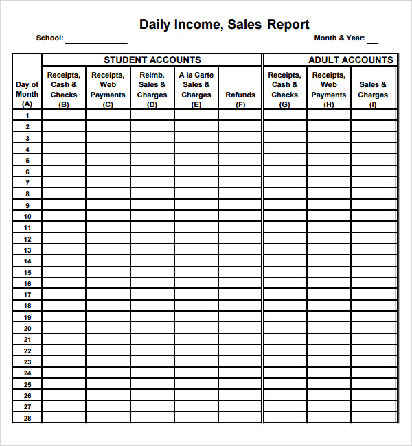 Free Daily Sales Report Excel Template