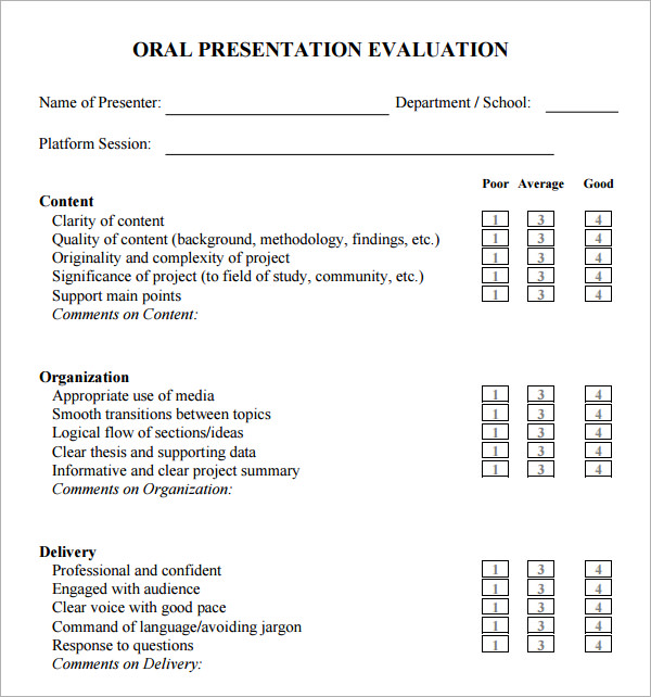 assessment form master thesis format