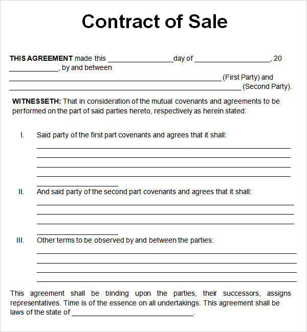 Sales Contract Template 7  Free PDF Doc Download Sample Templates