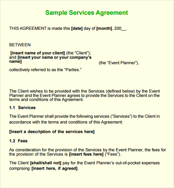 Free Service Contract Template