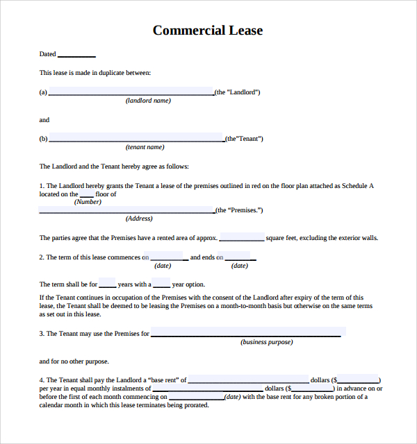 Free Warehouse Lease Agreement Template