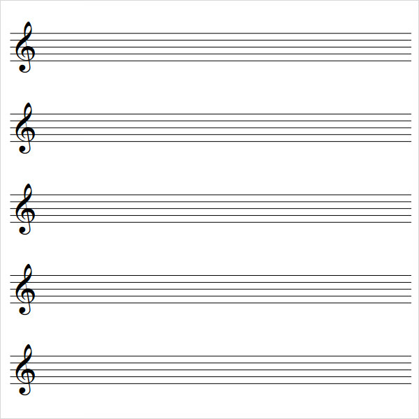 Printable Music Staff Paper