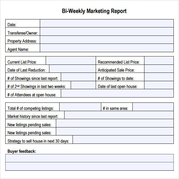 Sample Marketing Report Template 9  Free Documents Download in PDF