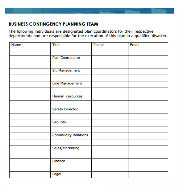 How do i write a contingency plan? | bplans