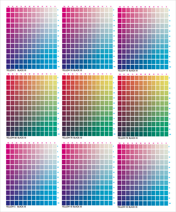 Sample Cmyk Color Chart Free Documents In Pdf