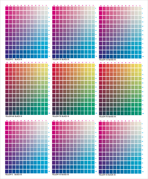 Free Printable Cmyk Color Chart