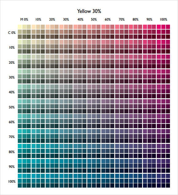 Sample CMYK Color Chart 8 Free Documents In PDF