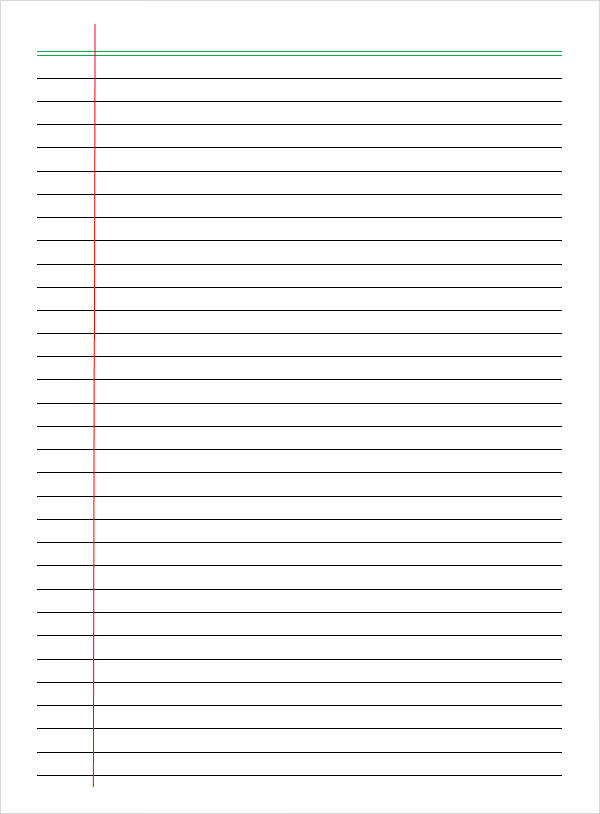 College Ruled Paper Template For Microsoft Word Sintrust