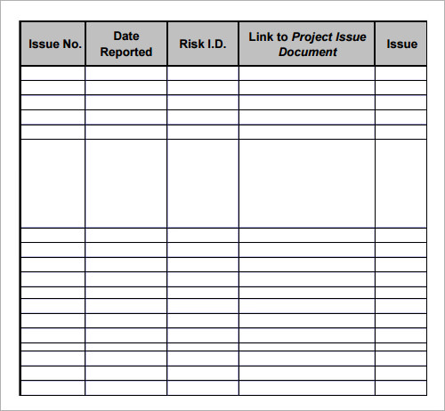 log template excel