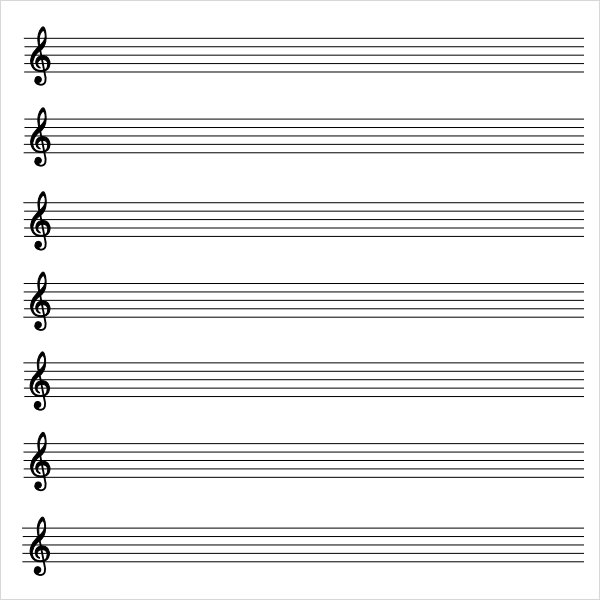 Music Staff Paper 8+ Free Download for PDF , Word