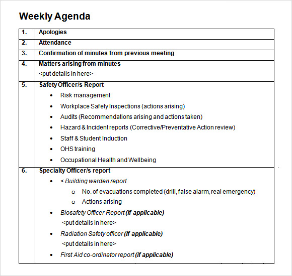 google doc agenda template