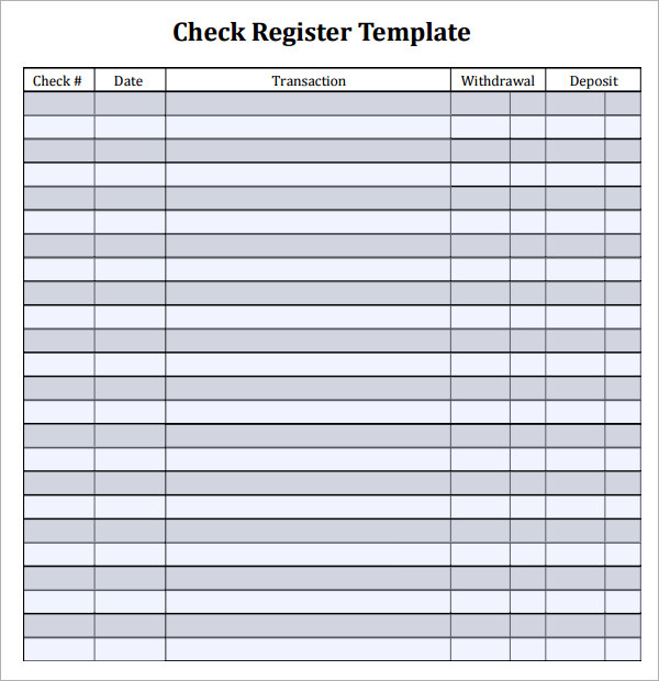 printable checkbook ledger