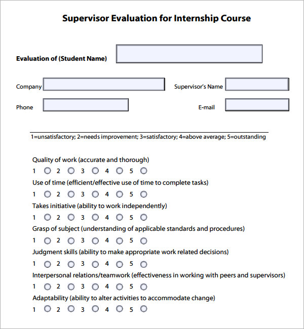 Supervisor Evaluation 9  Download Documents in PDF