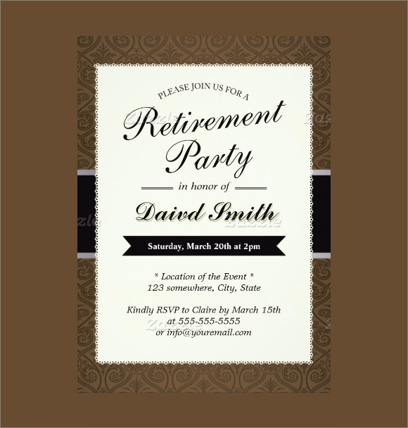 Retirement invitation card 