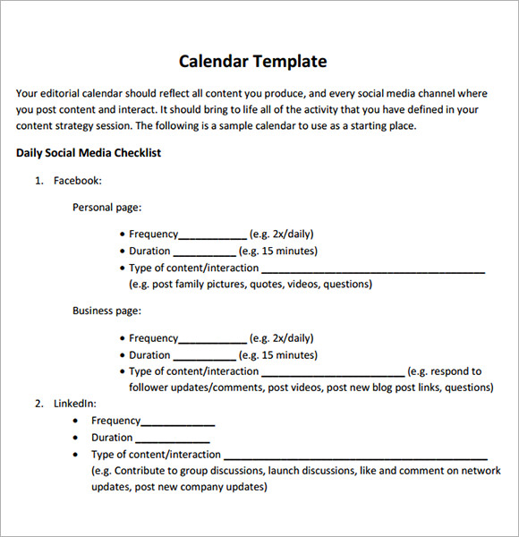 social media marketing template plan