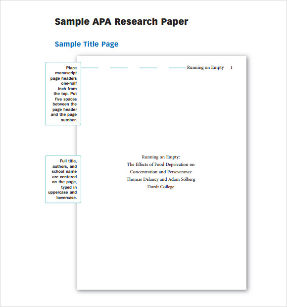 Sample apa