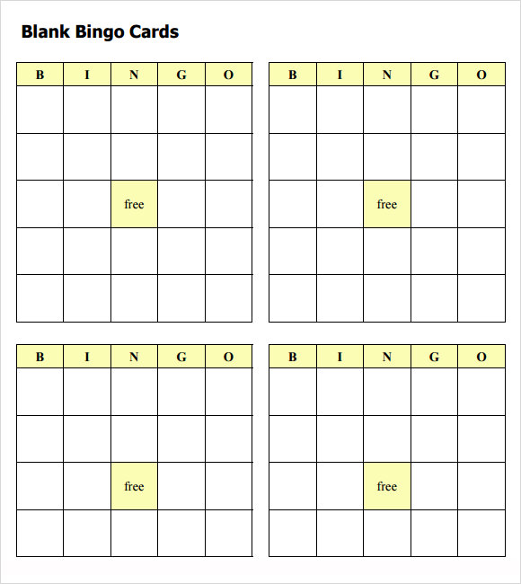 Blank Bingo Template 9+ Download Free Documents in PDF , Word