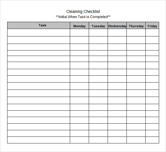 27 Blank Checklist Templates Sample Templates