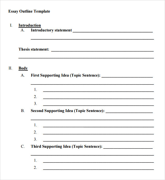 Blank Outline Template - 7+ Download Free Documents in PDF ...
