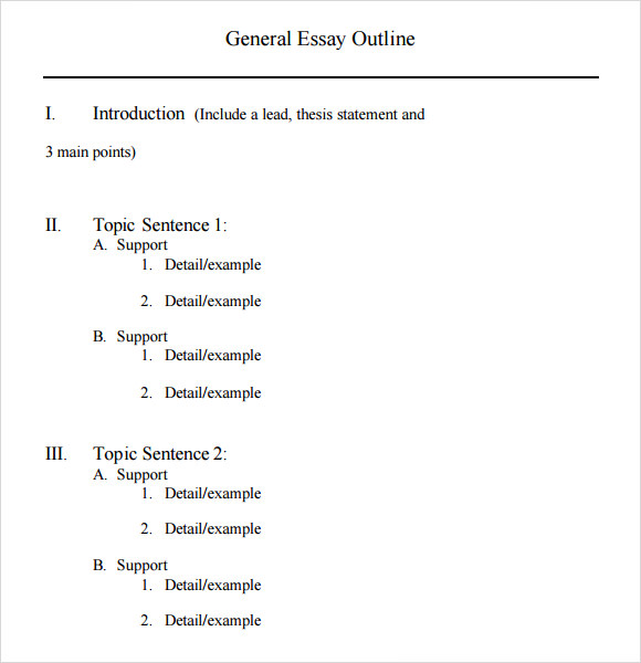 Sample Blank Outline Template - 7+ Free Documents in PDF, DOC