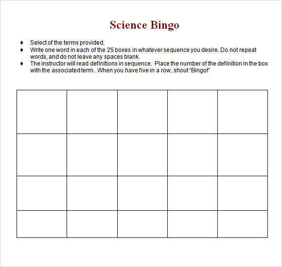 14 Microsoft Word Blank Bingo Card Template Pictures Cahaya Track