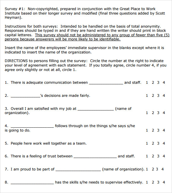 Employee Job Satisfaction Questionnaire Pdf