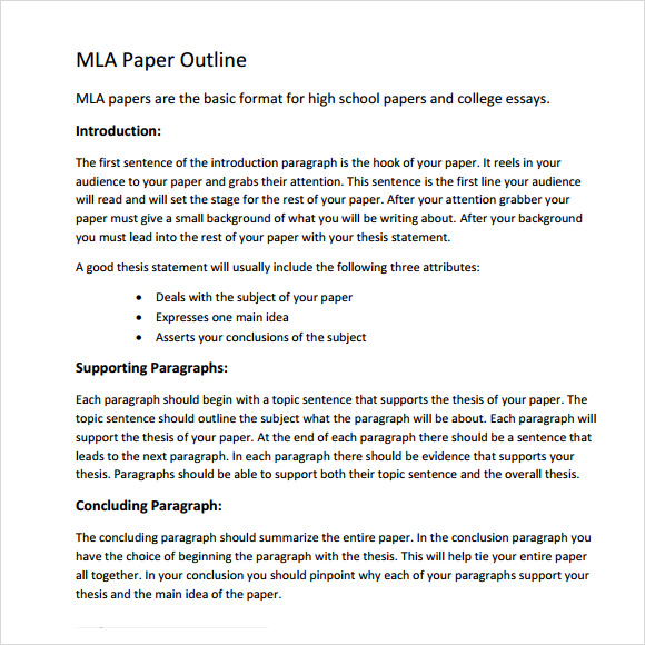 mla outline