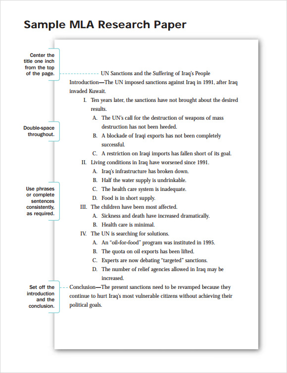 Formatting research papers in mla