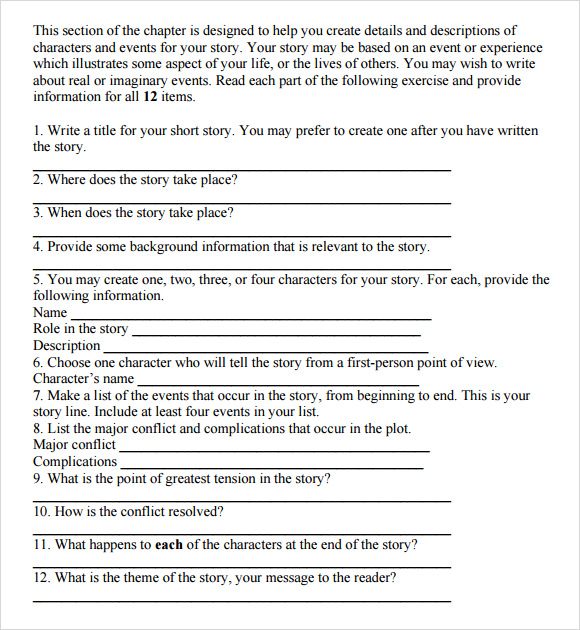 Story Outline Template 9+ Download Free Documents in PDF , Word