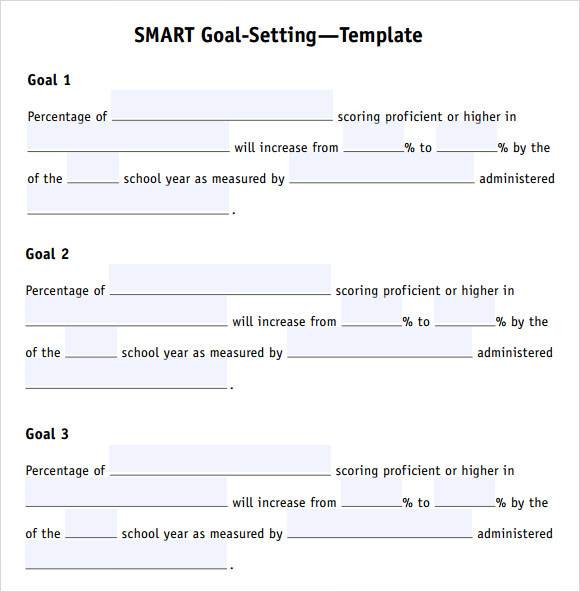 goal setting template smart pdf templates word sample format documents