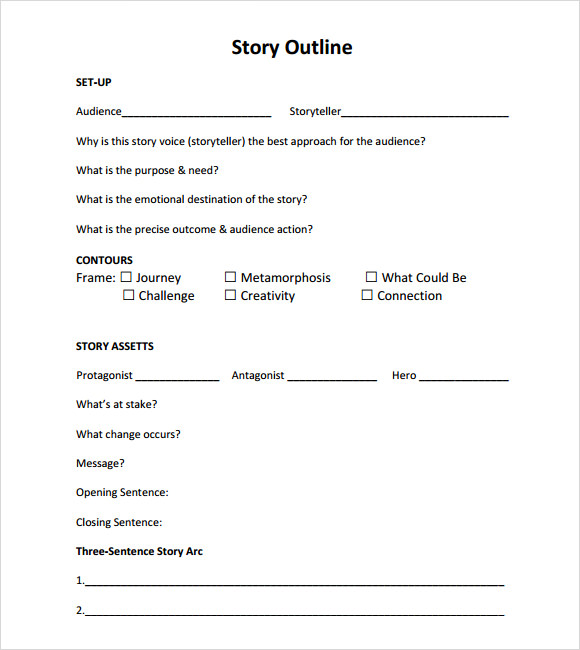 How to write a story outline template