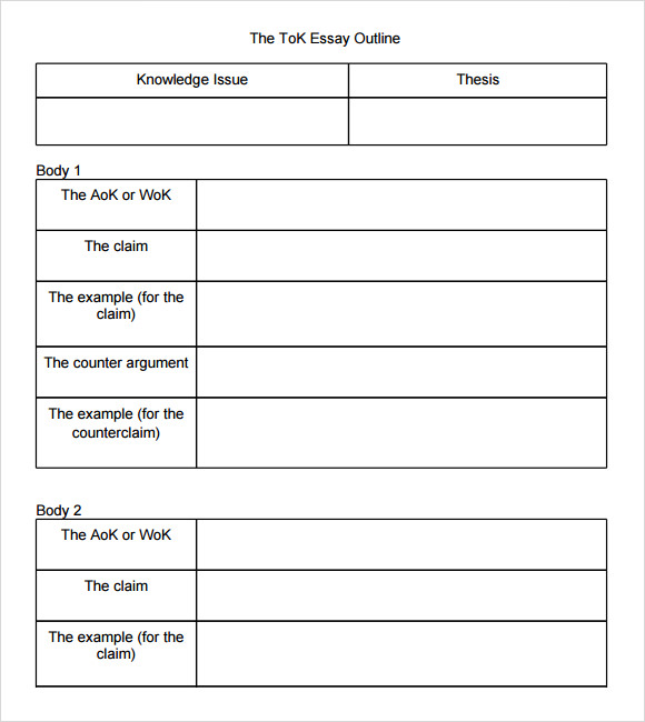 Sample Essay Outlines - TeacherVision com