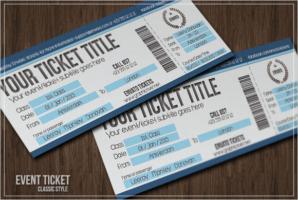 Ticketmaster Ticket Template